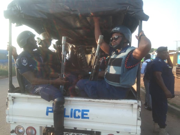 File Photo: Policemen in patrol vehicle