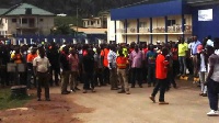 The eight were arrested during a protest by some workers of the Mining company on Monday
