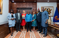 President Nana Addo Dankwa Akufo-Addo and officials from the Oxford Business Group