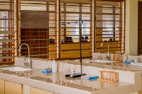 A furnished science laboratory