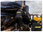 GNFS rescues driver trapped in truck crash