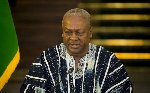 Watch Mahama’s reaction after spotting fufu and okro soup on menu in Jamaica