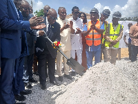 President Nana Addo Dankwa Akufo-Addo with the shovel
