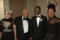 Dr Papa Kwesi Nduom with some of the patrons of the ISF Bank