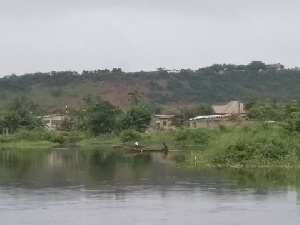 Some structures spotted along the Densu waterway