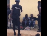 A scene from the arrest