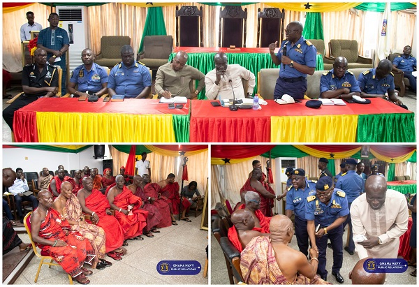 Scenes from the meeting between the Ghana Navy and the Tema Traditional Council