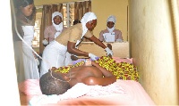 File photo: Nurses taking care of a patient