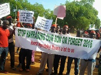 Some residents of Wa demonstrating to support Nyantakyi