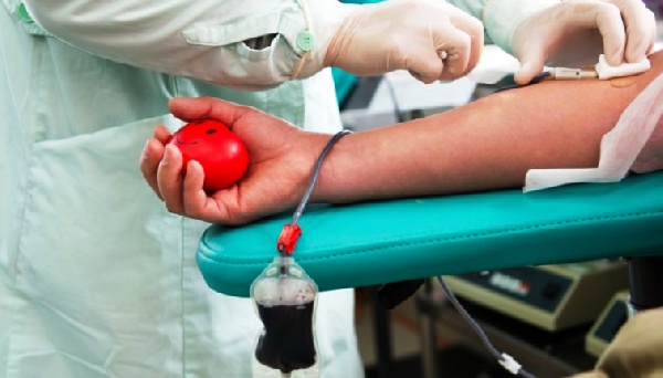File photo: An individual donating blood.