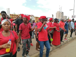 Some of the demonstrators expressing their grievances