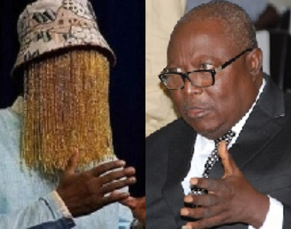 Anas Aremeyaw Anas (right), Martin Amidu (left)