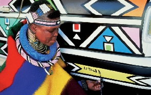 Esther Mahlangu BMW Art Car/Photo credit: BMW art car collection