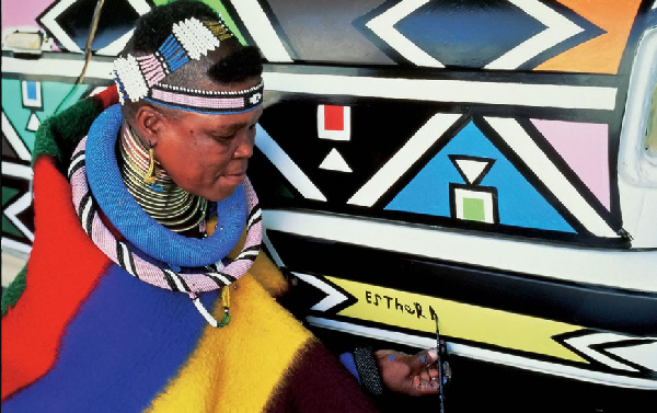 Esther Mahlangu BMW Art Car/Photo credit: BMW art car collection