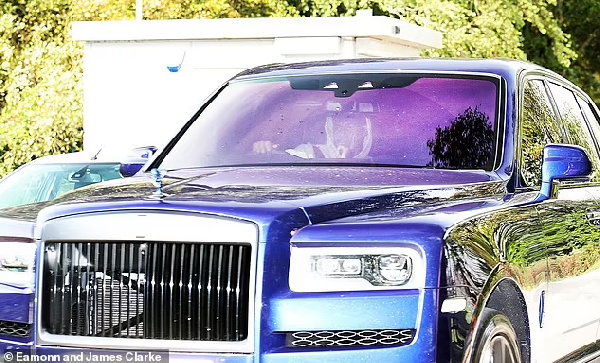 Marcus Rashford arriving at Man United training complex