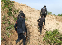 Police taskforce at mining site