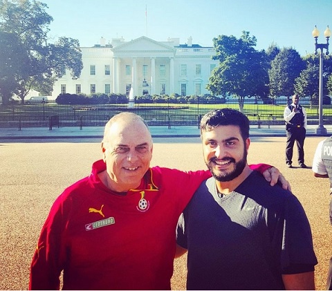 Avram Grant tours White House with his agent Saif Rubie
