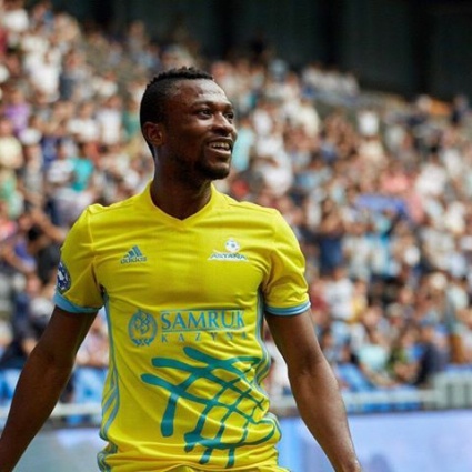 Patrick Twumasi was named Man of the Match in Astana's 1-0 win over Maccabi Tel Aviv