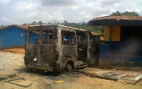 The Kwapong Police Station was attacked by angry mobs last year and properties destroyed