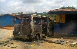 The Kwapong Police Station was attacked by angry mobs last year and properties destroyed