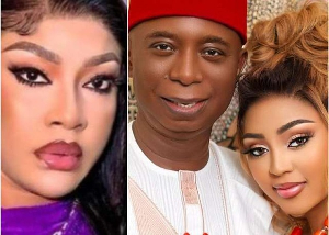Nollywood actress Angela Okorie (L) has expressed her support for Regina Daniels despite pass feud