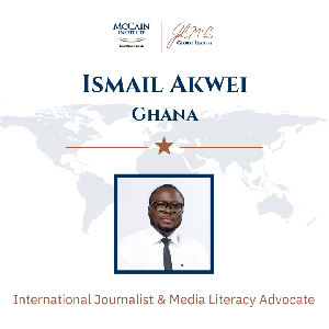 Ismail Akwei is an international journalist and Executive Director of the Media Literacy Development