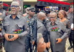 Watch as CJ Baffoe-Bonnie attends final funeral rites of Alice Serwaa Manu