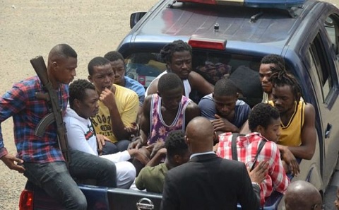 The Suspects at court yesterday