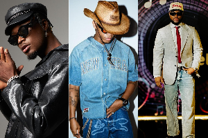 From L to R: EL, KiDi and King Promise are Ghanaian artistes to use the phrase