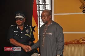 Inspector General of Police, John Kudalor and President Mahama