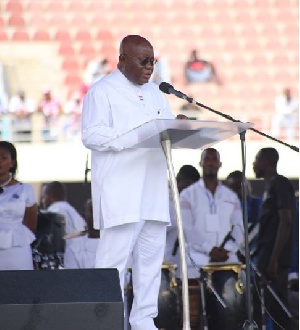 President-elect Nana Akufo-Addo at the NPP's Thanksgiving Service held at the Accra Sports Stadium