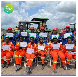 Graduates from the First Women in Agriculture Mechanisation Training