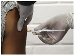 File photo of a patient being vaccinated