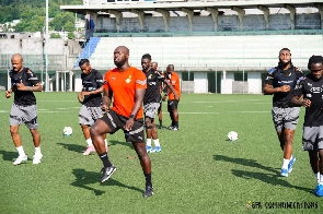 The Black Stars at training