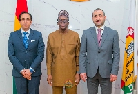 The Lebanese delegation with Alban Bagbin