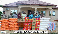 The donation at one of the communities