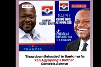 Posters of Ralph Agyapong (right) and Asenso-Boakye