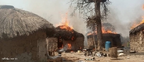 Foodstuff including cowpea, maize, and tubers of yam which had been harvested were all destroyed