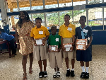 Dr Naa Adzoa Adzeley Boi-Dsane awarded someof the students