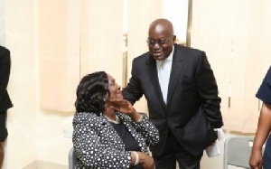 President Nana Addo Dankwa Akufo-Addo with Georgina Theodora Wood