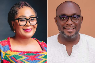 Lordina Mahama's name has been placed on the new baby, according to Dr Agyemang (R)