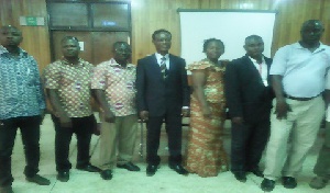 The new Regional Executive of the ICU and the Deputy General Secretary, Mr Morgan Ayawine