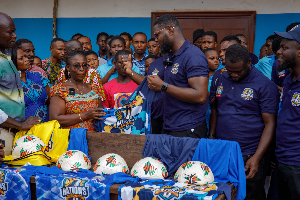 Nations FC have made donations to schools in the Bosomtwi District