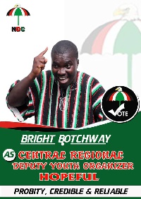 Bright Botchway is aspiring to be the Central Regional Deputy Youth Organiser of NDC