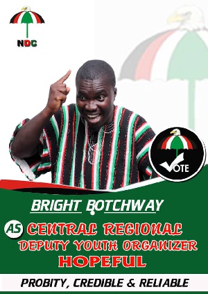 Bright Botchway is aspiring to be the Central Regional Deputy Youth Organiser of NDC