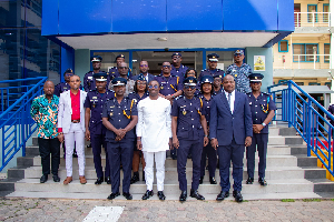 Ghana and Togo Customs officials pose for a joint group photo in Accra after a high-level meeting