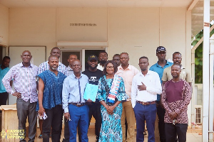 Harriet Oppong Akyeremanteng with her campaign team