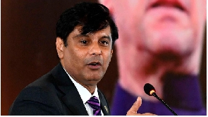 Arshad Sharif speaks during an event in Islamabad