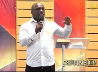 Rev. Victor Kusi Boateng addressing his congregation  on Sunday, January 22, 2023