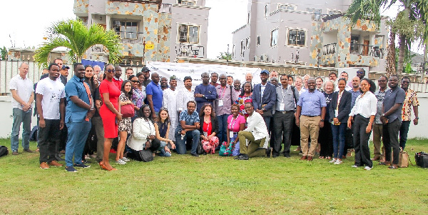 Steve Amponsah, Oduma CEO and guests during the briefing session to the CSA and GC3B team